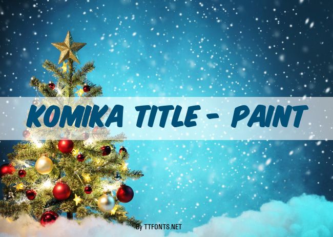 Komika Title - Paint example